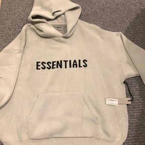 Mens XL Essentials Fear of God knitted Hoodie